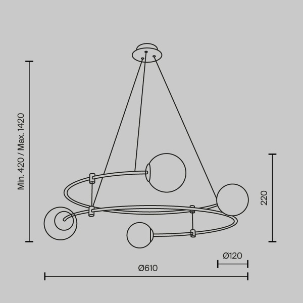 Подвесная люстра Maytoni Balance MOD317PL-04B