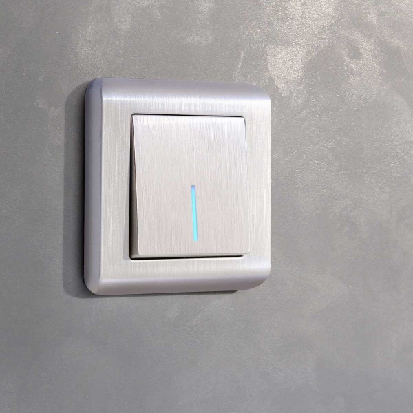 Выключатель одноклавишный с подсветкой Werkel перламутровый рифленый W1110113 4690389160806