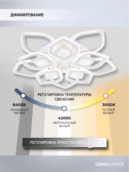 Потолочная светодиодная люстра Seven Fires Dzhena SF5050/16C-WT-RGB