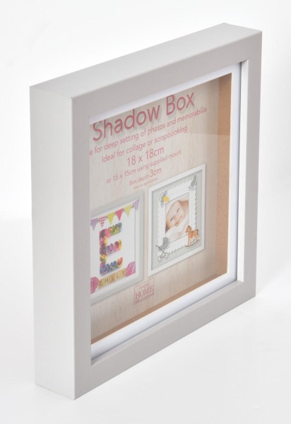 Фоторамка Innova PI09903 Ф/рамка 18*18cm Shadow Box Grey (окно 15*15см), серый, МДФ (6/540) Б0046296