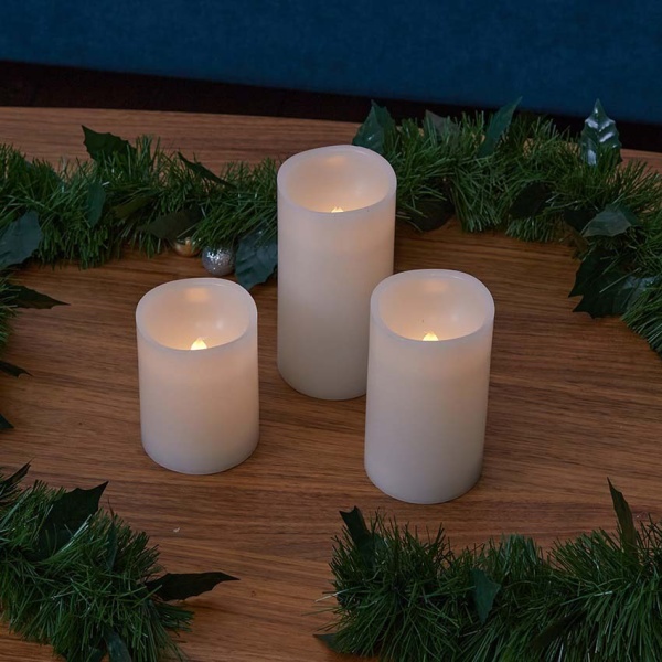 Фигурка светодиодная «Свеча» 7,5х15,1см Uniel ULD-F050 Warm White Candle Set3 UL-00007256