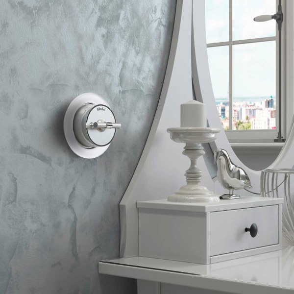 Переключатель-выключатель Werkel Vintage серебро матовый/хром W5812054 4690389174674