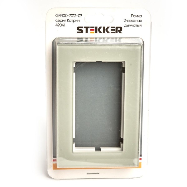 Рамка 2-постовая без перемычки Stekker Катрин дымчатый GFR00-7012-07 49041