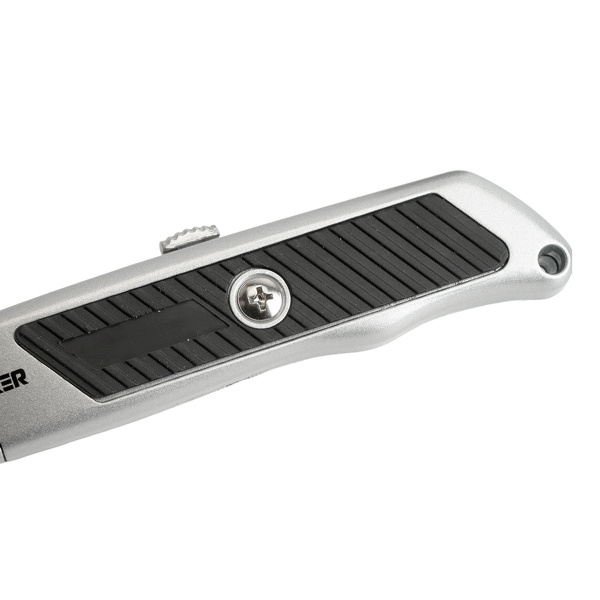 Нож строительно-монтажный с трапециевидным лезвием, 19 мм, 2 лезвия в рукоятке, GS, KMU-13-T 50200