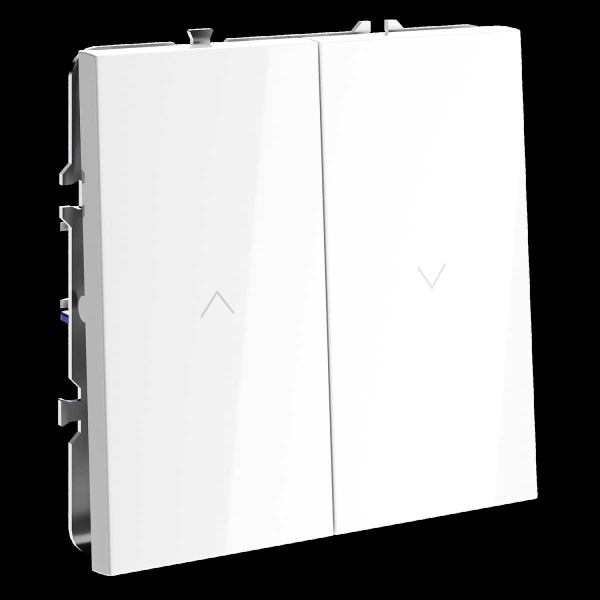 Выключатель встраиваемый S70 для жалюзи 10А, (белый глянцевый) Voltum VLS020701