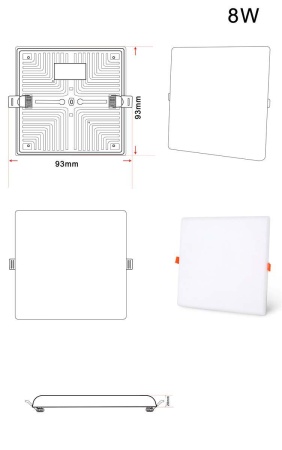 Встраиваемый светодиодный светильник Zortes CLOUD ZRS.57794.8