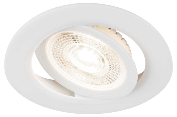 Светильник светодиодный встраиваемый ЭРА KL LED 25A-5 4K WH 5Вт 4000К круглый поворотный белый Б0068192