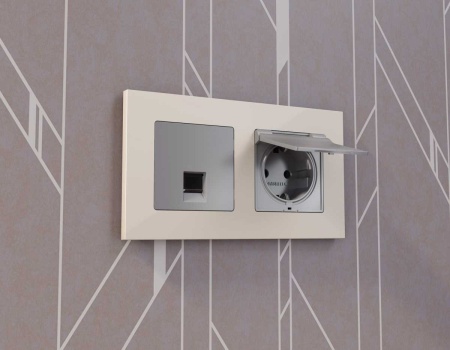Лицевая панель розетки AMBRELLA VOLT AP5120
