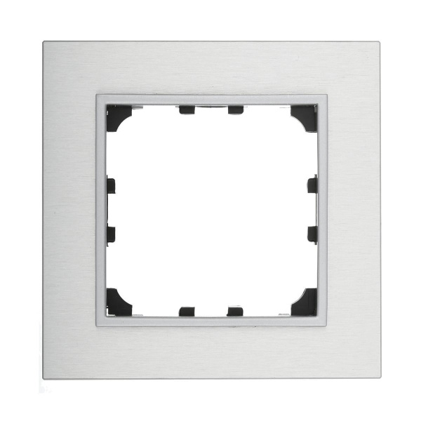 Рамка LK Studio 1-постовая из натурального анодированного алюминия LK60 864123-1