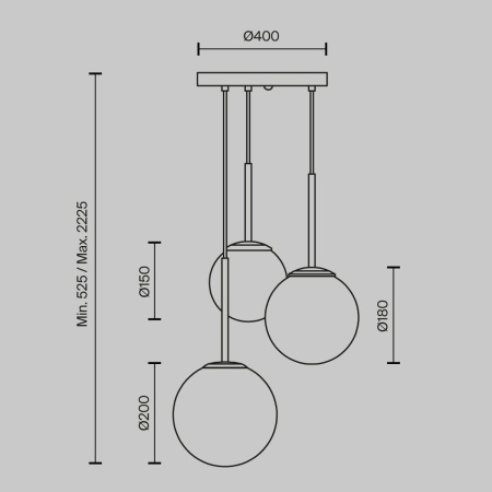 Подвесной светильник Maytoni Basic form MOD321PL-03W