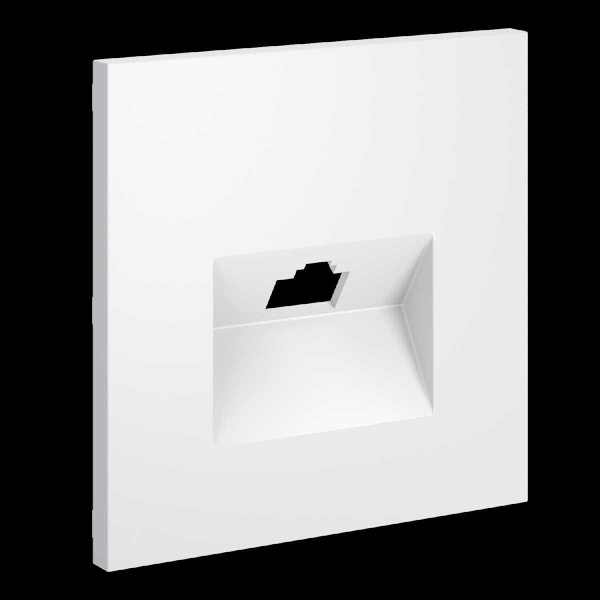 Накладка для розетки компьютерной RJ45 кат.6 S70 (белый матовый) Voltum VLS001302