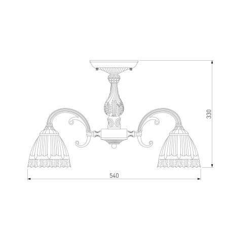Потолочная люстра Eurosvet Campina 60107/5 античная бронза