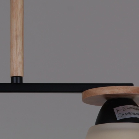 Потолочная люстра Reluce 11630-0.3-03 BK+WOOD