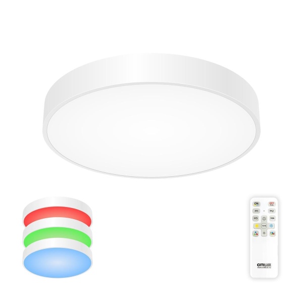 Потолочный светодиодный светильник с пультом ДУ Citilux Купер RGB Белый CL72470G0
