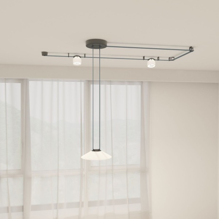 Трековый светодиодный светильник Denkirs Belty Flow DK5565-WH+BK
