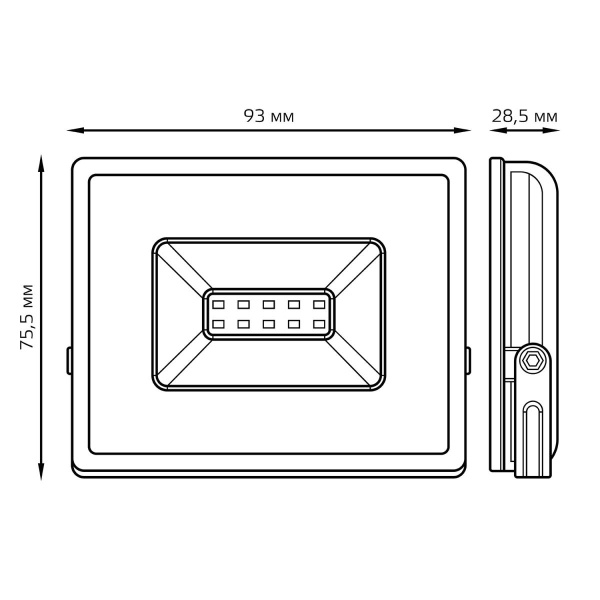 Прожектор светодиодный Gauss Elementary 10W 3000К 613527110