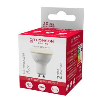 Лампа светодиодная Thomson GU10 10W 3000K полусфера матовая TH-B2055