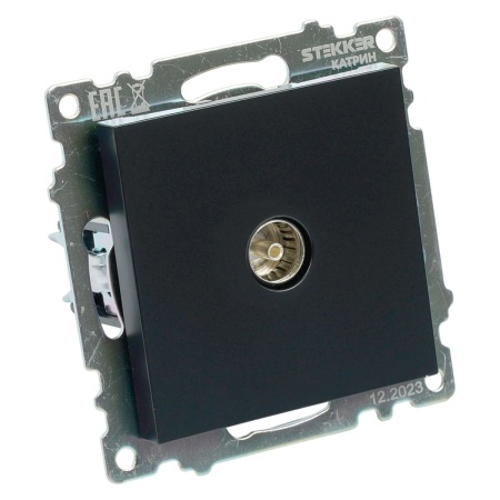 ТВ-розетка Stekker Катрин черный GLS00-7108-05 39614