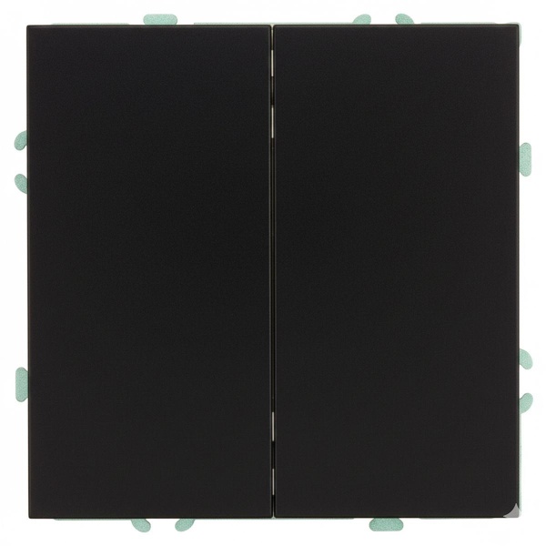 Переключатель 2-клавишный (механизм), СЗК, Stekker, 250В, 10А Эмили, RSW10-5107-05ZK, черный уголь, soft touch 50249