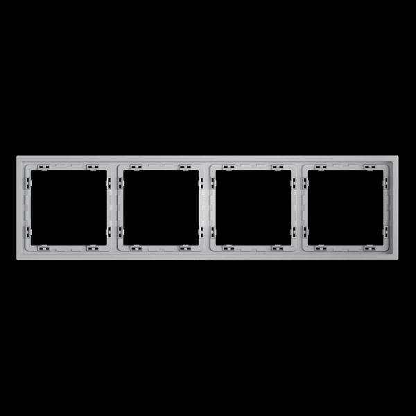 Рамка пластиковая S70 на 4 поста, (серый) Voltum VLS100416