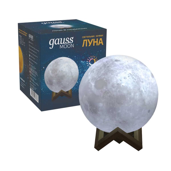 Настольный светодиодный ночник Gauss луна NN001