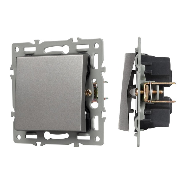 Механизм выключателя одноклавишный перекрёстный SWT-MKX1-PL-GR (250V, 16A) Arlight 043720