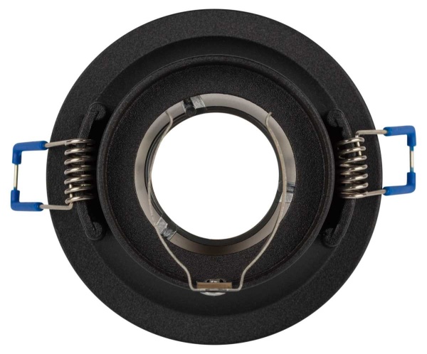 Светильник встраиваемый декоративный ЭРА KL103 BK/CH под лампу MR16 GU5.3 черный/хром Б0056355