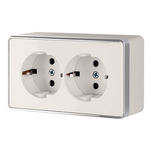 Розетка двойная с заземлением Werkel Gallant слоновая кость W5072103 4690389164668 Розетка двойная с заземлением Werkel Gallant слоновая кость W5072103 4690389164668