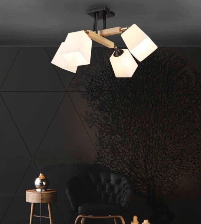 Потолочная люстра Seven Fires Lion WD3508/4C-BK-WT