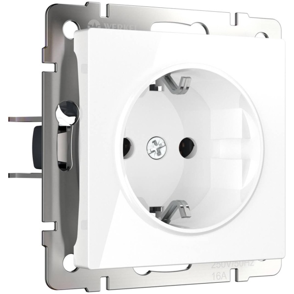 Розетка с заземлением, безвинтовой зажим Werkel белый W1171301 4690389155321 Розетка с заземлением, безвинтовой зажим Werkel белый W1171301 4690389155321