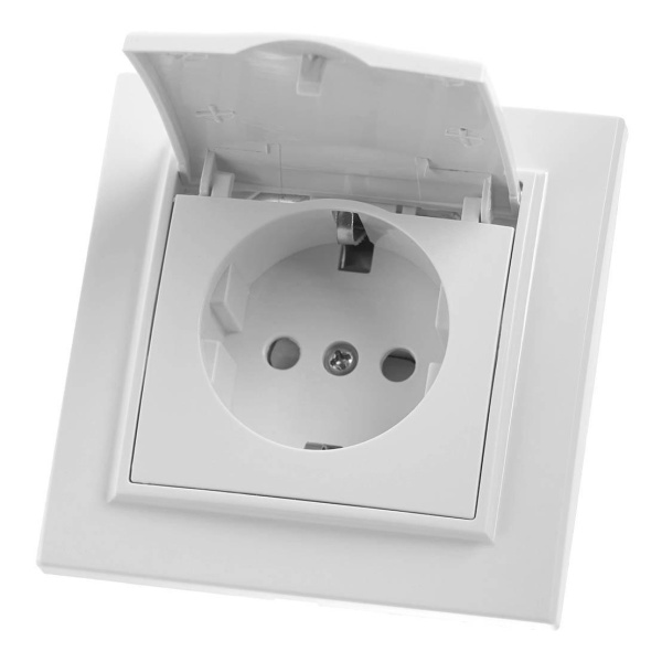 Розетка Feron Stekker Эрна с/з 16A 250V с крышкой белый PST16901201 39052 Розетка Feron Stekker Эрна с/з 16A 250V с крышкой белый PST16901201 39052