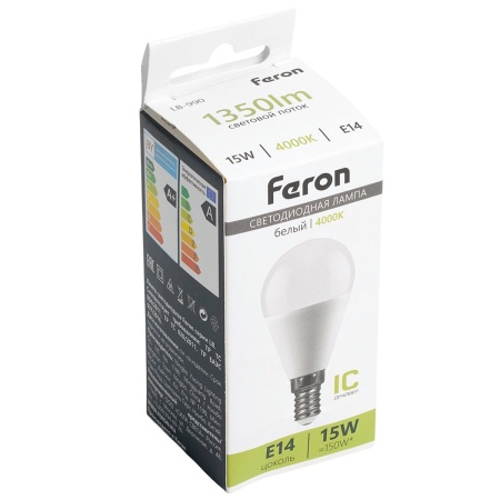 Лампа светодиодная Feron LB-990 E14 15W 4000K 52079