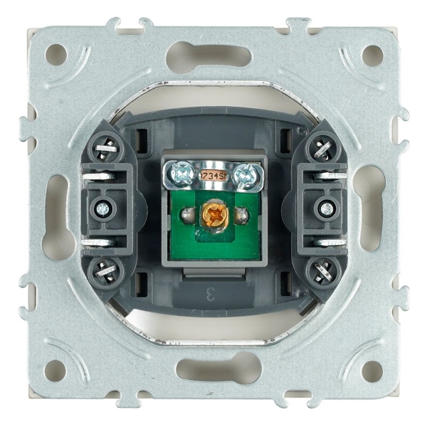 Розетка телевизионная 1-местная (механизм), Stekker, 75 Ом, 5-862МГц Эмили, RST00-5108-08, кашемир, soft touch 49901