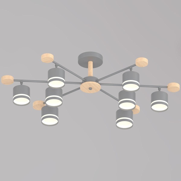 Потолочная люстра Reluce 78730-0.3-08 GX53 GREY+WOOD