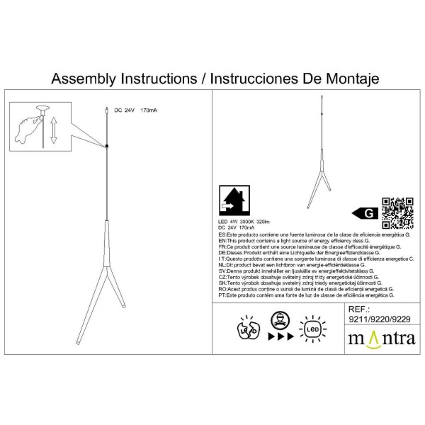 Подвесная люстра Mantra Arrecife 9362+9211 (5L)