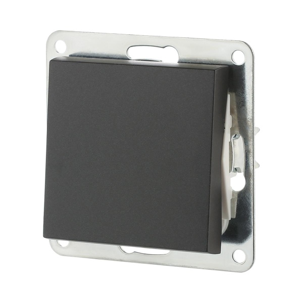 Выключатель-кнопка LK Studio 1-кл.(схема 1Т) 16 A, 250 B (черный бархат) LK80 840508-1