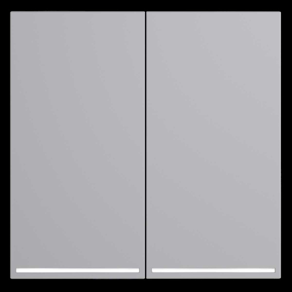 Клавиши для выключателя/переключателя двухклавишного с подсветкой, S70 (серый) Voltum VLS000416