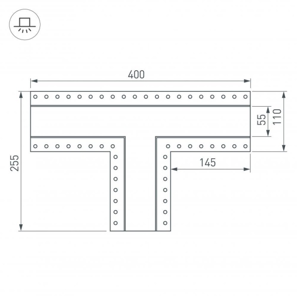 Коннектор T-образный Arlight SL-Linia55-Fantom 030133 Коннектор T-образный Arlight SL-Linia55-Fantom 030133