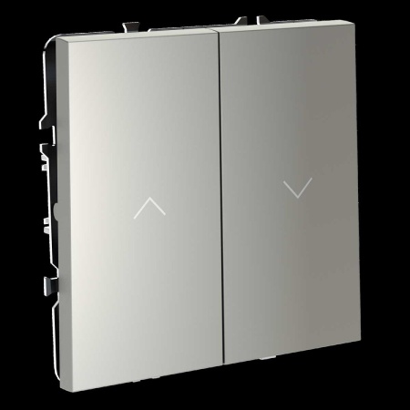 Выключатель встраиваемый S70 для жалюзи 10А, (сталь) Voltum VLS020705