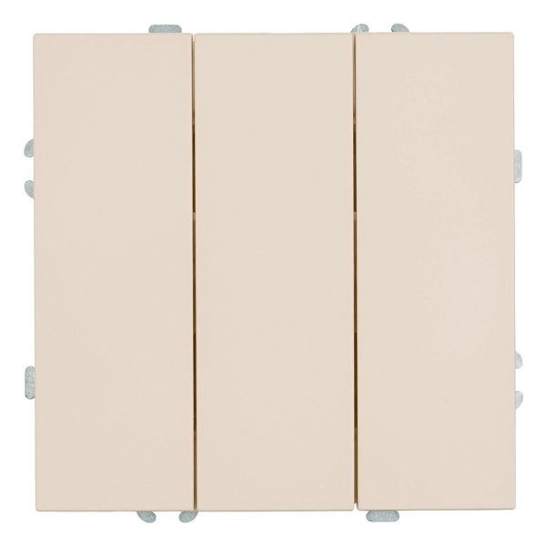 Выключатель 3-клавишный (механизм), Stekker, 250В, 10А Эмили, RSW10-5108-08, кашемир, soft touch 49896