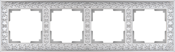 Рамка Werkel Antik на 4 поста жемчужный WL07-Frame-04 4690389063527