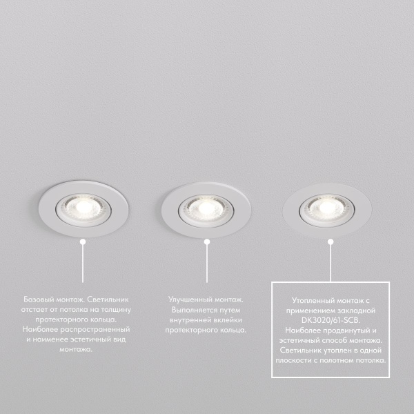 Встраиваемый светильник Denkirs Billum DK3020-WH