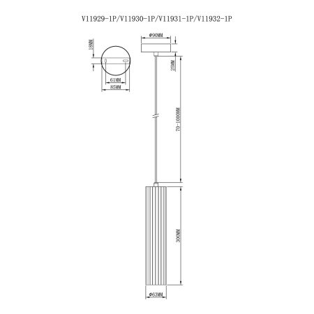 Подвесной светильник Moderli Cora V11932-1P