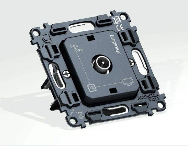 Механизм TV розетки оконечной экранированной Ambrella Volt VM199