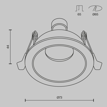 Встраиваемый светильник Maytoni Technical Downlight Share DL126-GU10-W