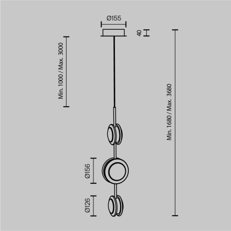 Подвесной светодиодный светильник Maytoni Pharao MOD361PL-L22BS3K