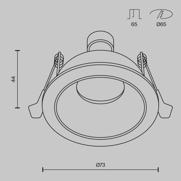 Встраиваемый светильник Maytoni Technical Downlight Share DL126-GU10-WMG