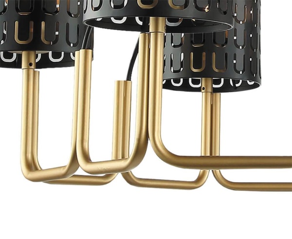 Подвесная люстра Lumien Hall Ноэль 4005/6P-GD-BK