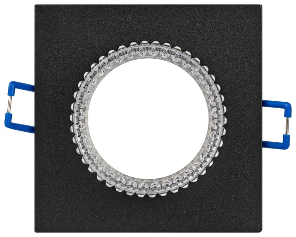 Светильник встраиваемый декоративный ЭРА DK110 BK/CL под лампу MR16 GU5.3 черный/прозрачный Б0058422