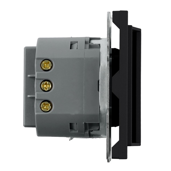 Выключатель карточный (механизм) Stekker 250В 40А Эмили RSW40-5114-05 черный уголь soft touch 50700